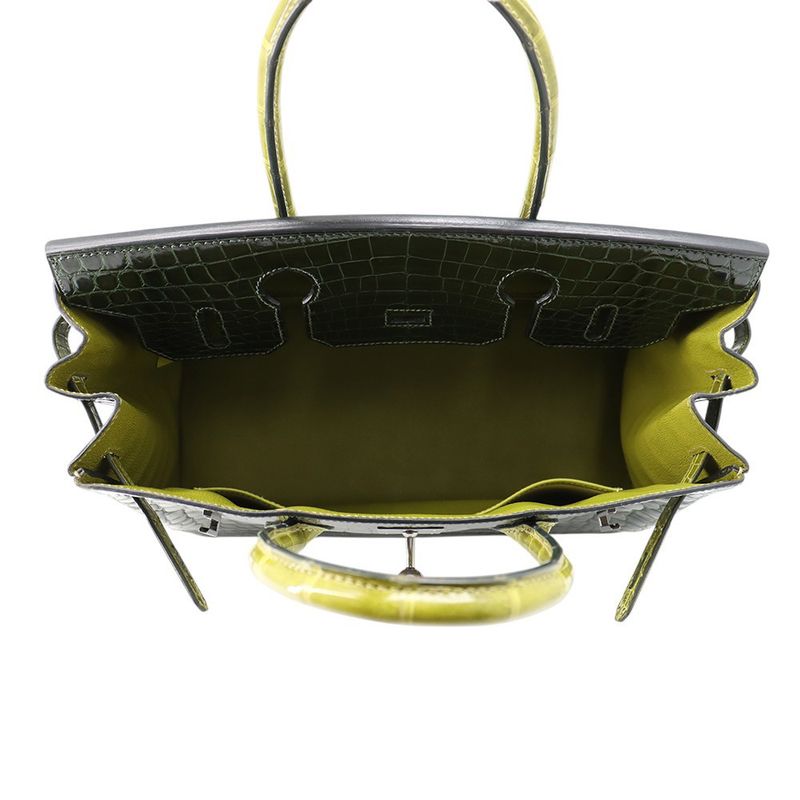 Hermes Birkin 30 Green Anise Ruthenium Handbag Green Anise