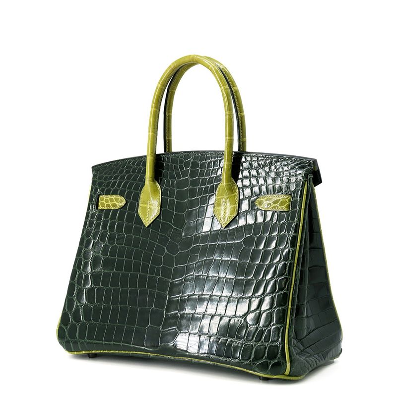 Hermes Birkin 30 Green Anise Ruthenium Handbag Green Anise