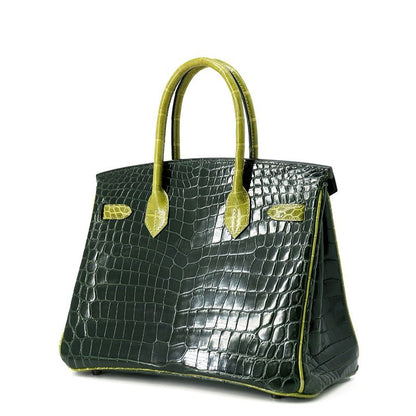Hermes Birkin 30 Green Anise Ruthenium Handbag Green Anise