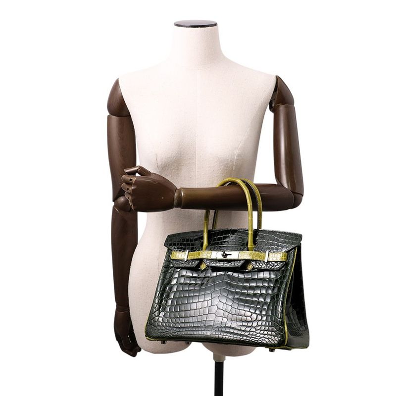 Hermes Birkin 30 Green Anise Ruthenium Handbag Green Anise