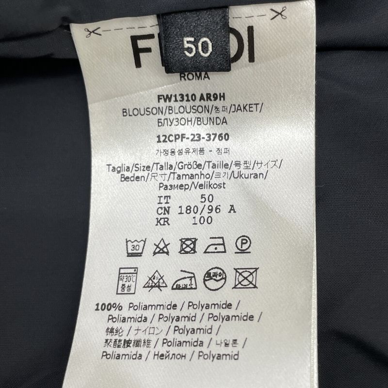 Fendi 23 Year Made Fw1310 AR9H Navy Made In Fendi Nylon Zip Hoodie 50
