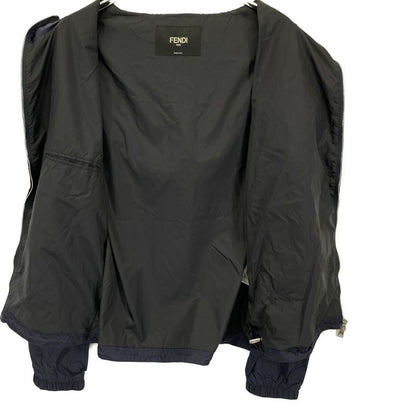 Fendi 23 Year Made Fw1310 AR9H Navy Made In Fendi Nylon Zip Hoodie 50