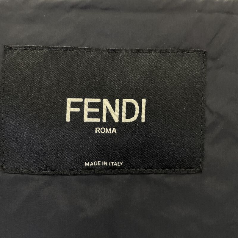 Fendi 23 Year Made Fw1310 AR9H Navy Made In Fendi Nylon Zip Hoodie 50