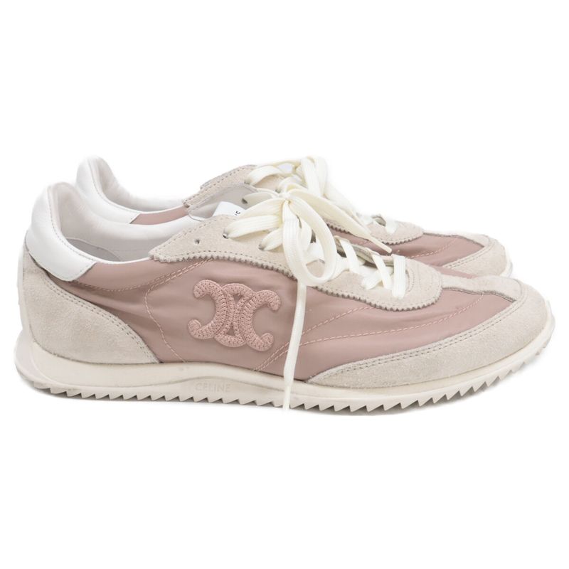 Celine 364365195c.24rw Rm1245 Nylon Suede Leather Racer Low Top Sneakers 36