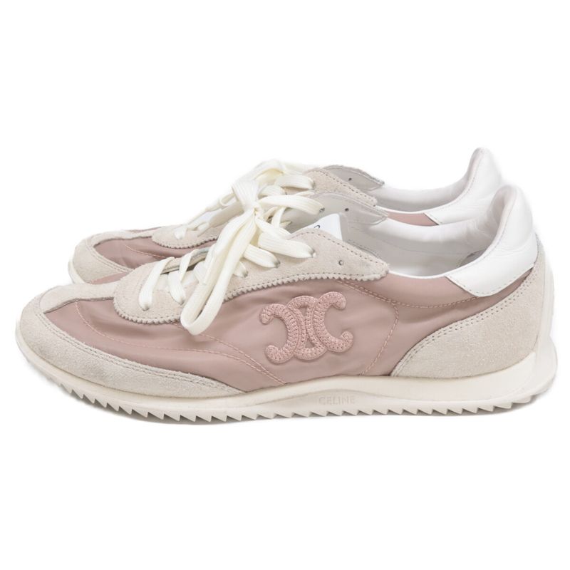 Celine 364365195c.24rw Rm1245 Nylon Suede Leather Racer Low Top Sneakers 36