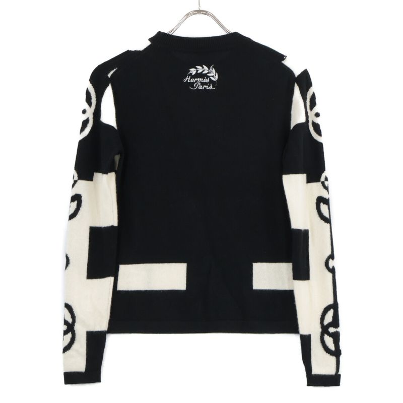 Hermes []2e2613d2 Cliquetis 100% Cashmere Knit Sweater 34