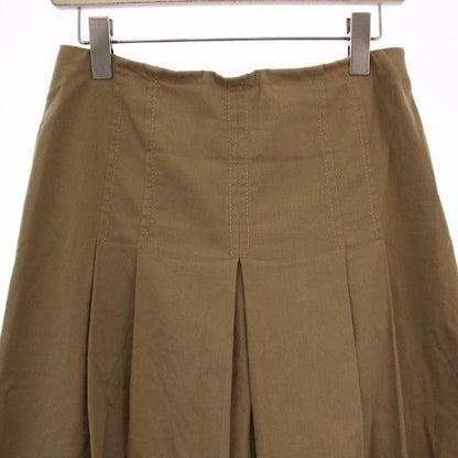 Prada Tuck Skirt Knee Length 42 Beige BM