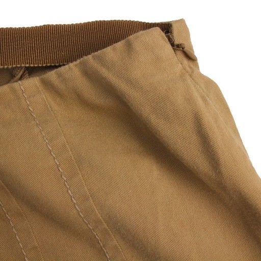 Prada Tuck Skirt Knee Length 42 Beige BM