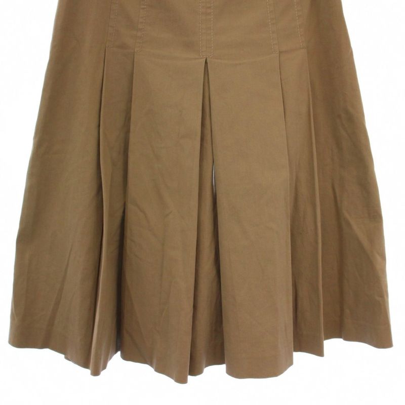 Prada Tuck Skirt Knee Length 42 Beige BM