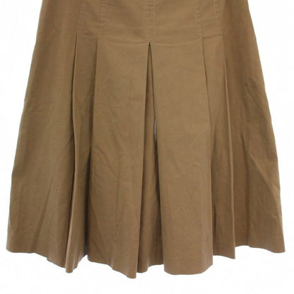 Prada Tuck Skirt Knee Length 42 Beige BM