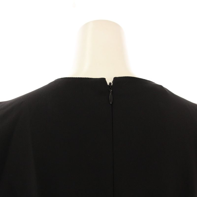 Prada Sleeveless Dress Knee Length 42 Black KH