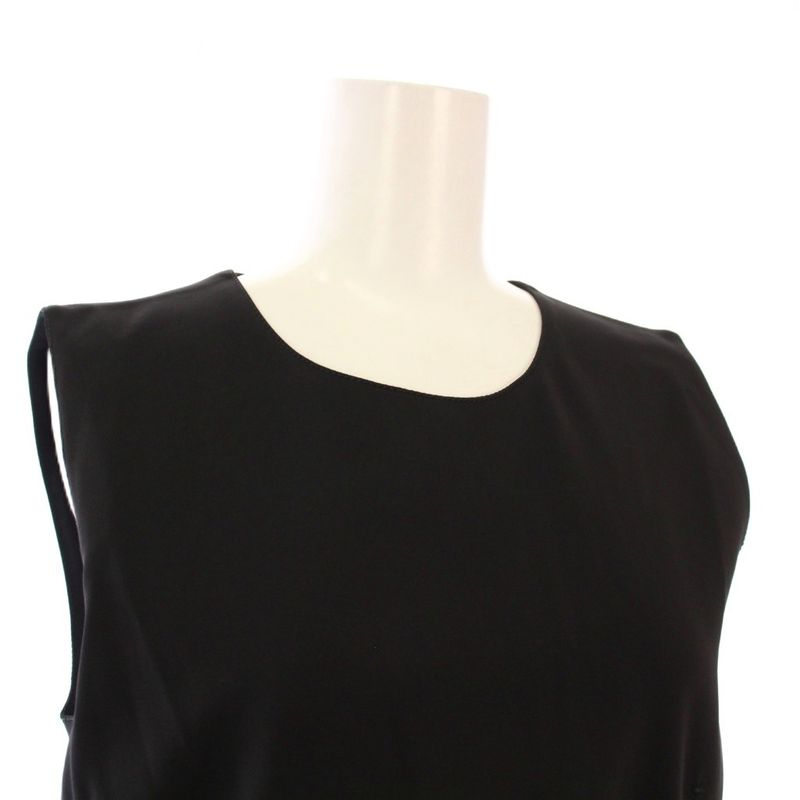 Prada Sleeveless Dress Knee Length 42 Black KH