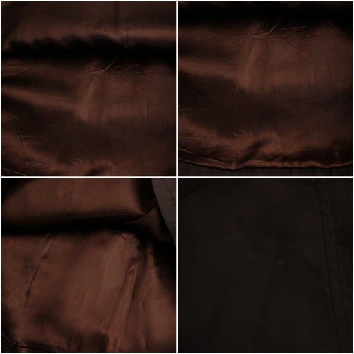 Prada Trapezoid Skirt Knee Length With Belt Nylon M Brown BM