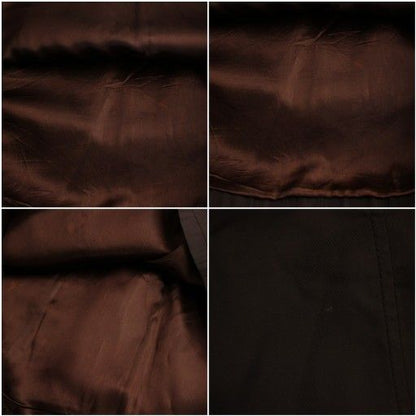 Prada Trapezoid Skirt Knee Length With Belt Nylon M Brown BM