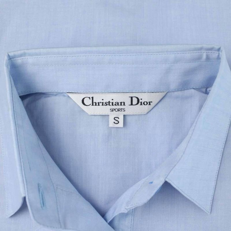 Christian DIOR Sports Short Sleeve Shirt S Blue AB • OS