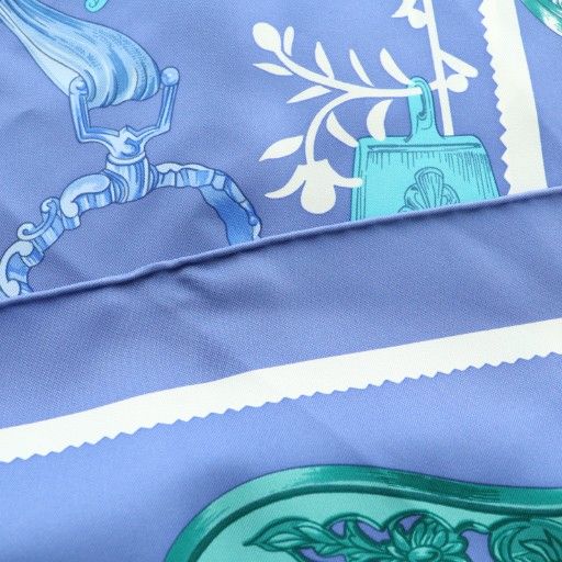 Hermes 20SS Kare90 Etriers Armor Remix Silk Scarf Multicolor Navy White SS • OS