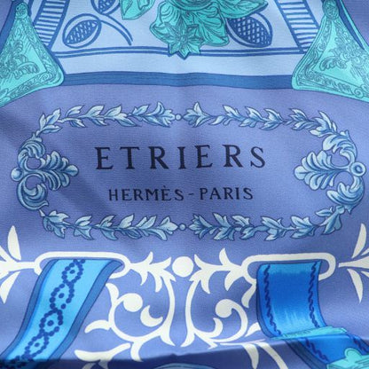 Hermes 20SS Kare90 Etriers Armor Remix Silk Scarf Multicolor Navy White SS • OS