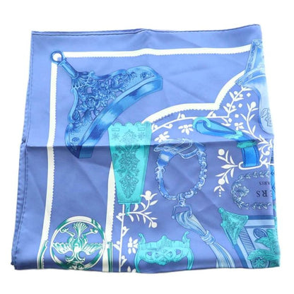Hermes 20SS Kare90 Etriers Armor Remix Silk Scarf Multicolor Navy White SS • OS