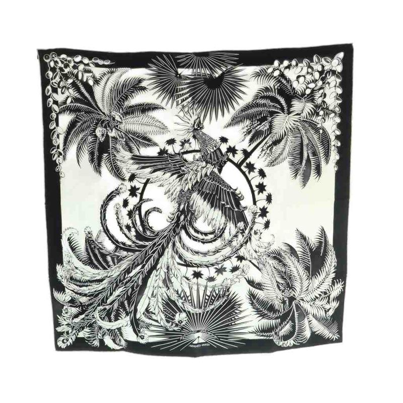 Hermes Carle70 Mythiques Phoenix The Myth Of The Phoenix Silk Scarf Navy White