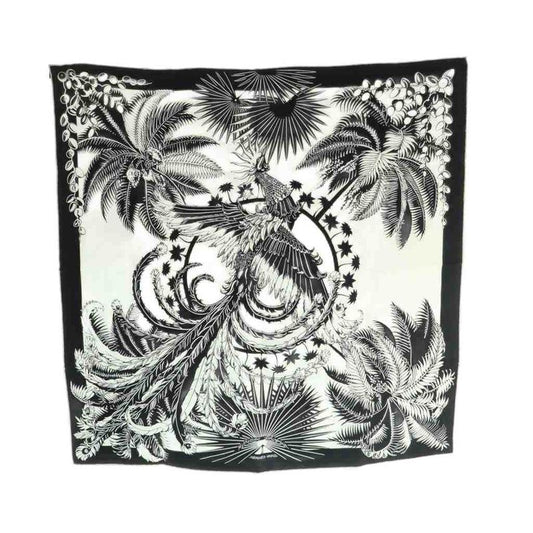 Hermes Carle70 Mythiques Phoenix The Myth Of The Phoenix Silk Scarf Navy White