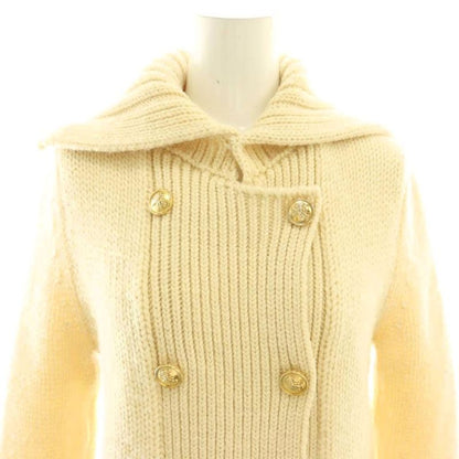Saint Laurent Paris Gold Button Knit Jacket S Ivory DF • OS