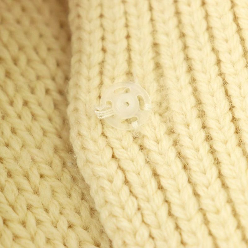 Saint Laurent Paris Gold Button Knit Jacket S Ivory DF • OS