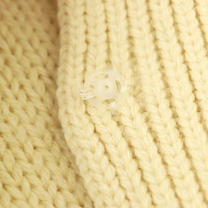 Saint Laurent Paris Gold Button Knit Jacket S Ivory DF • OS