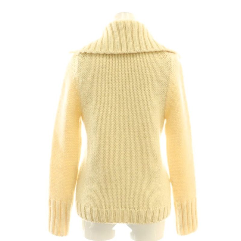 Saint Laurent Paris Gold Button Knit Jacket S Ivory DF • OS