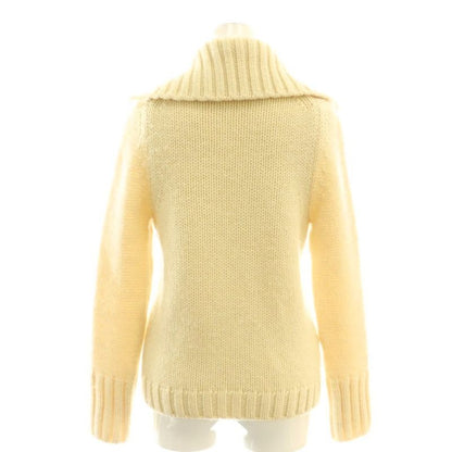 Saint Laurent Paris Gold Button Knit Jacket S Ivory DF • OS