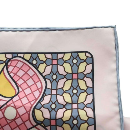 Hermes Kare90 Duels Oniriques Dreaming Duel Silk Scarf Multicolor Pink White SS