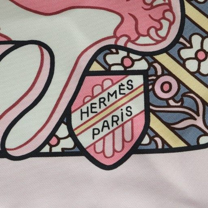 Hermes Kare90 Duels Oniriques Dreaming Duel Silk Scarf Multicolor Pink White SS