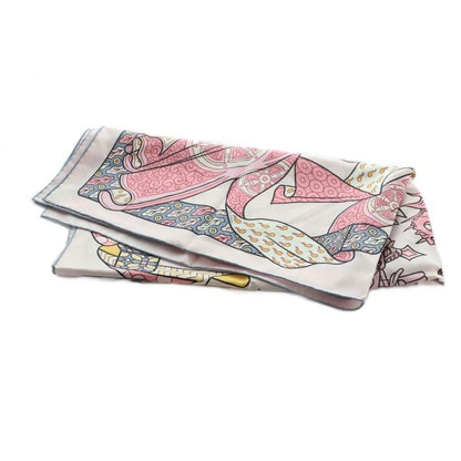 Hermes Kare90 Duels Oniriques Dreaming Duel Silk Scarf Multicolor Pink White SS