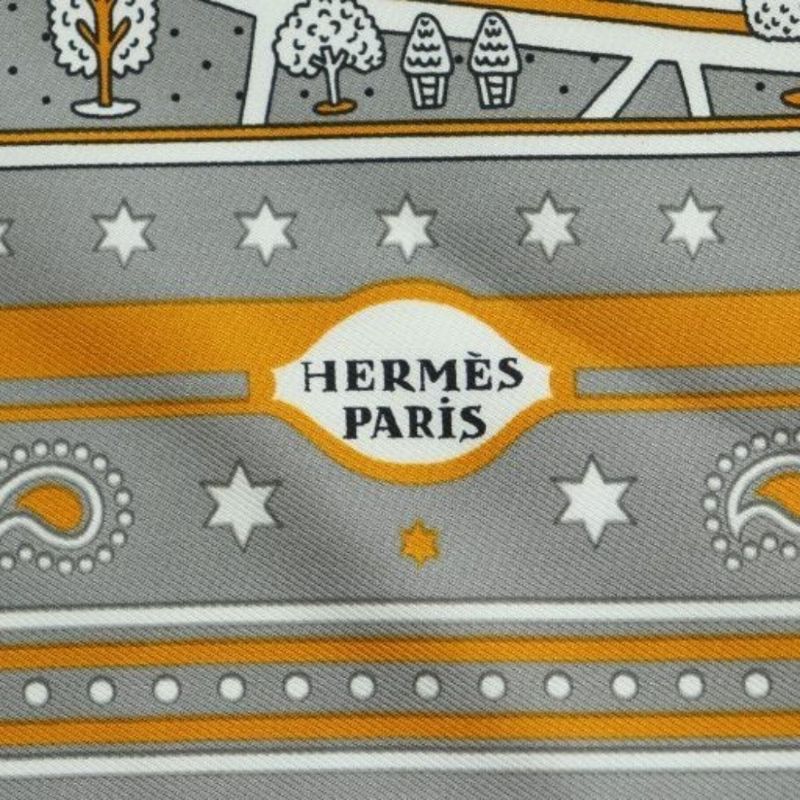 Hermes CARE 55 LES Nouveaux Amoureux New Paris Lover Bandana Scarf Silk