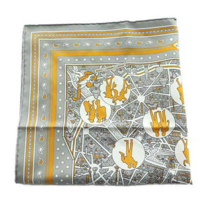 Hermes CARE 55 LES Nouveaux Amoureux New Paris Lover Bandana Scarf Silk