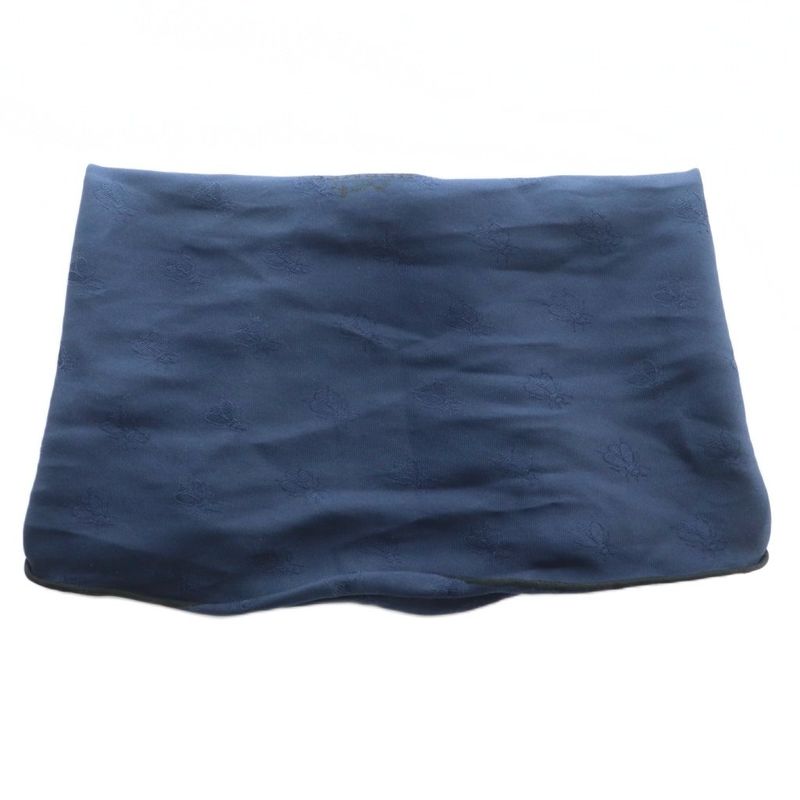 Hermes BEE Embroidery Scarf Navy SS • OS