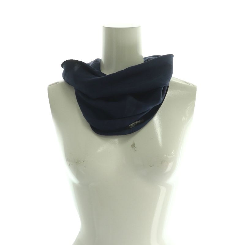 Hermes BEE Embroidery Scarf Navy SS • OS