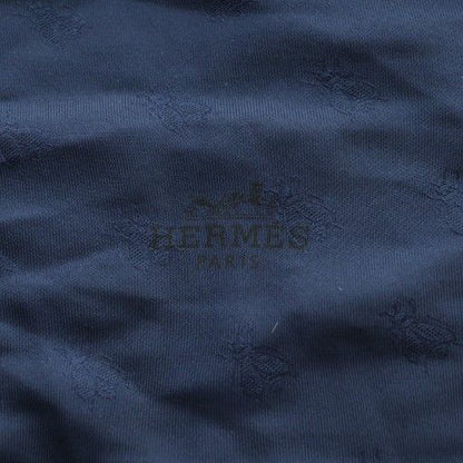 Hermes BEE Embroidery Scarf Navy SS • OS