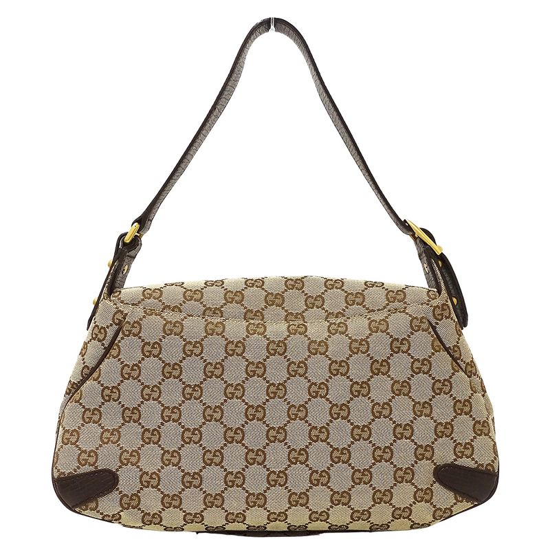 Gucci Bag Women's Brand Shoulder Bag GG Canvas Horsebit Beige Brown 114915 One
