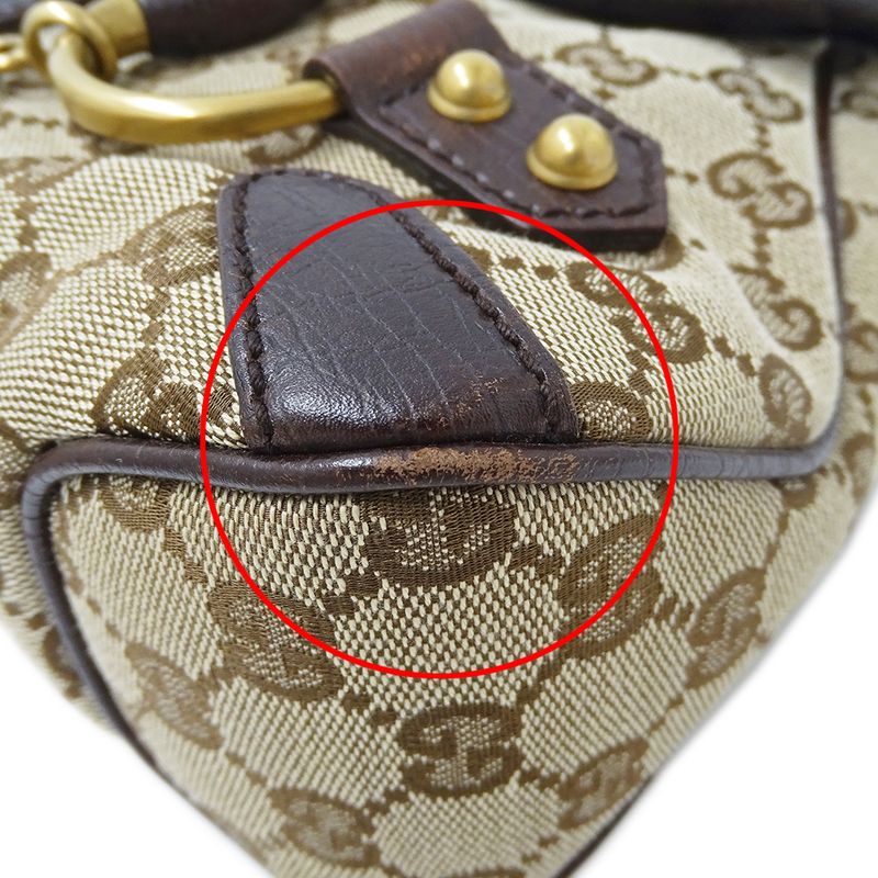Gucci Bag Women's Brand Shoulder Bag GG Canvas Horsebit Beige Brown 114915 One