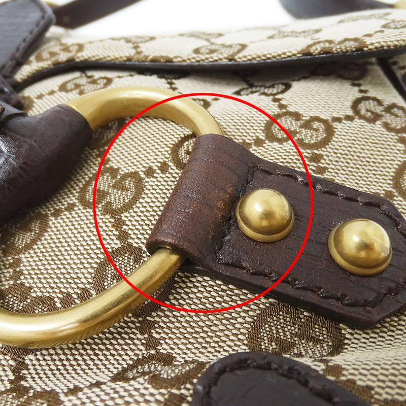 Gucci Bag Women's Brand Shoulder Bag GG Canvas Horsebit Beige Brown 114915 One