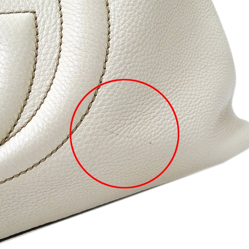 Gucci Bag Women's Brand Tote Bag Soho Interlocking G Leather White 308982