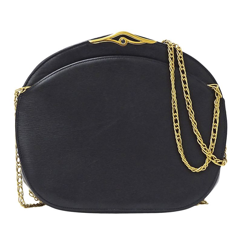 Cartier Bag Women's Brand Shoulder Bag Sapphire Leather Black Chain Shoulder