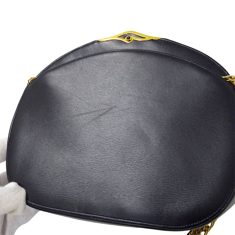 Cartier Bag Women's Brand Shoulder Bag Sapphire Leather Black Chain Shoulder