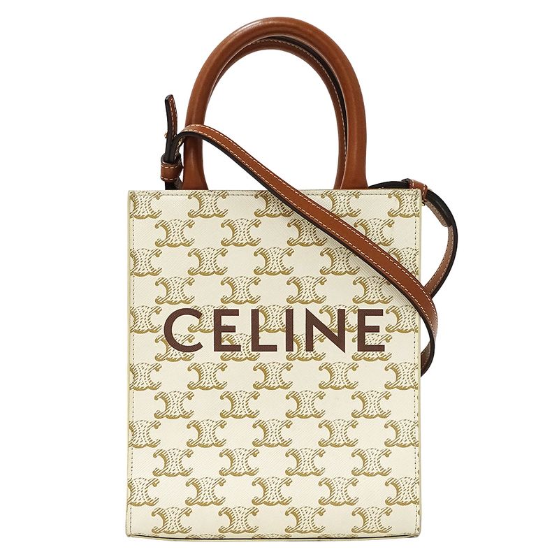 Celine Bag Ladies Brand Handbag Shoulder Bag 2way Triomphe Mini Vertical Cabas