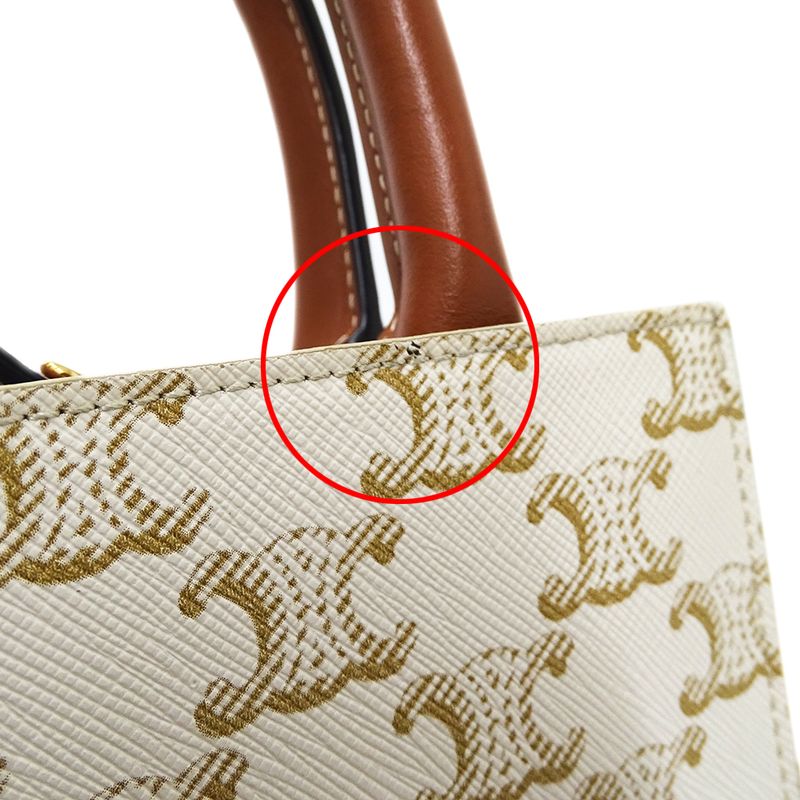 Celine Bag Ladies Brand Handbag Shoulder Bag 2way Triomphe Mini Vertical Cabas