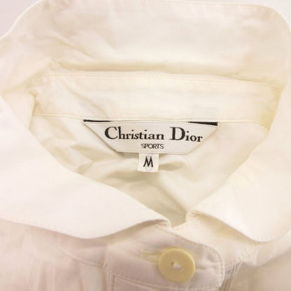 Christian Dior Sports Shirt Blouse Star Pattern Embroidery Long Sleeve M White