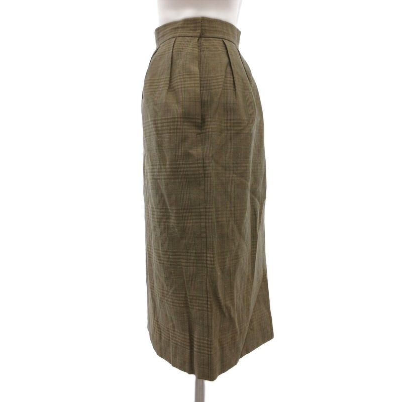 Yves Saint Laurent YVES Saint Laurent Vintage Tight Skirt Knee Length Plaid