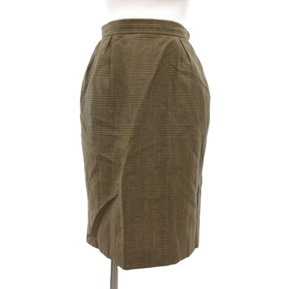 Yves Saint Laurent YVES Saint Laurent Vintage Tight Skirt Knee Length Plaid