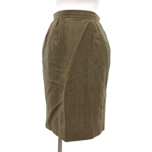 Yves Saint Laurent YVES Saint Laurent Vintage Tight Skirt Knee Length Plaid