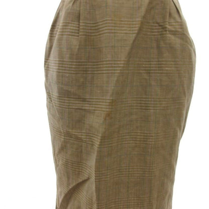 Yves Saint Laurent YVES Saint Laurent Vintage Tight Skirt Knee Length Plaid